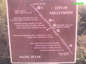 San Clemente Beach Trail Sign